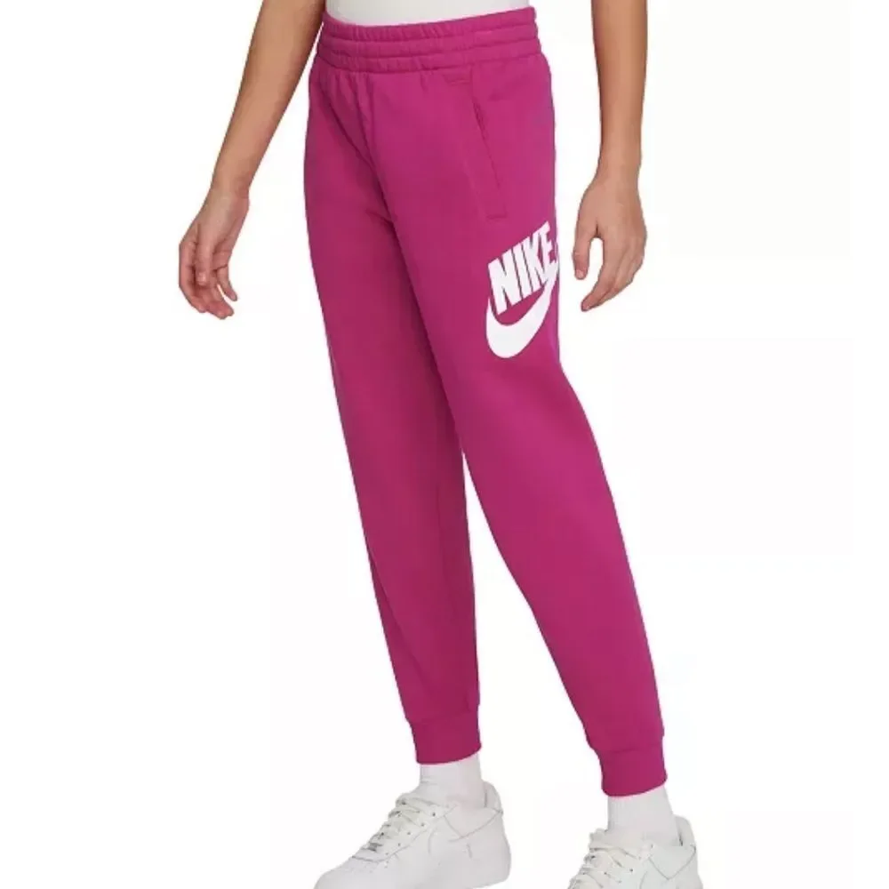 Nike Sportswear Club Jogger Kit Big Kids Club Fleece Pants - Fireberry/ white XL
